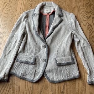 Women’s Ann Taylor LOFT Gray Striped Jacket Size Small Love This